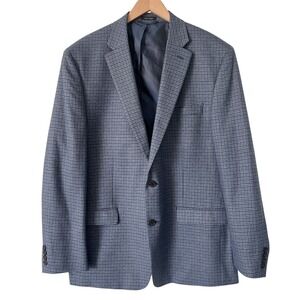 Lauren Ralph Lauren Mens 46L Blue Plaid Two Button Blazer Sport Coat‎